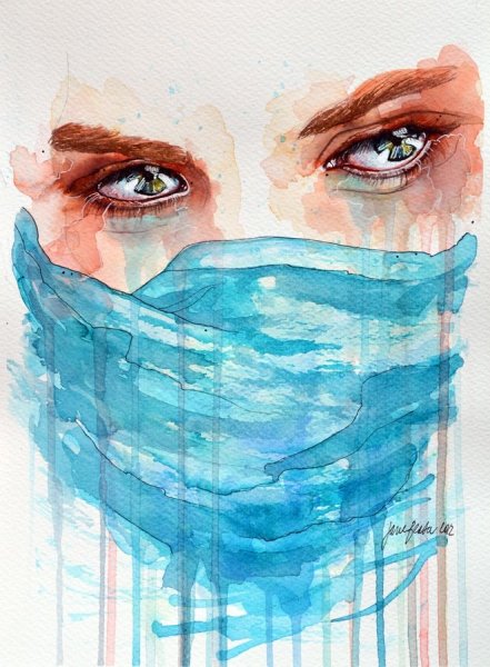 Акварельные глаза арт