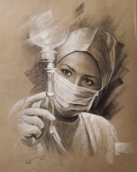 Медсестра живопись