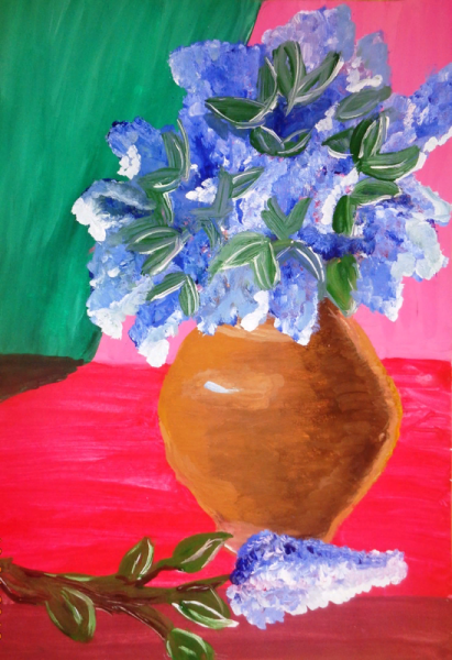 Цветы гуашью для детей 3-4 лет