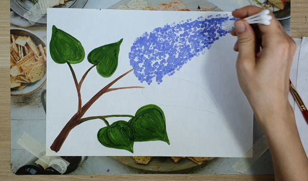 Рисование ватными палочками