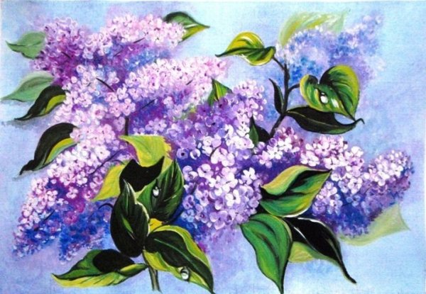 Пуантилизм сирень