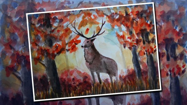 Осень на ватмане