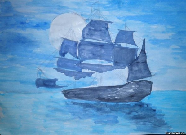 Корабли в море изо