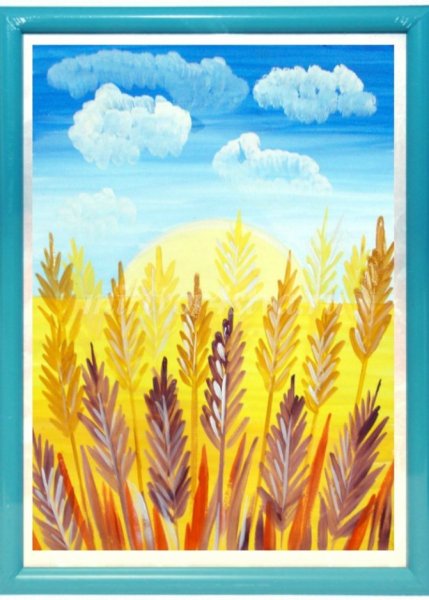 Рисование в подготовительной группе колоски пшеницы