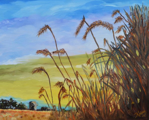 Аркадий Олейник картины пшеничное поле