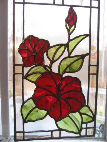 Витраж цветы