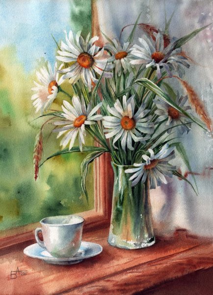 Акварель Анастасии Бесединой натюрморт