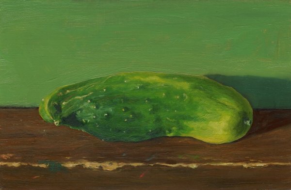 Огурец гуашью