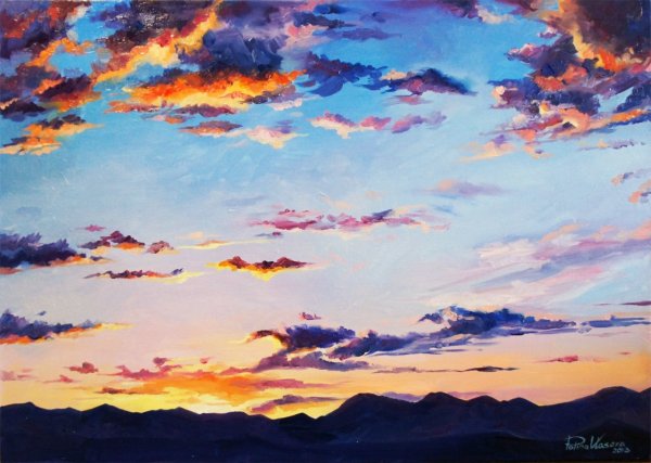 Небо акварель