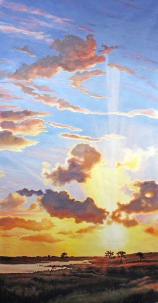 Облака гуашью