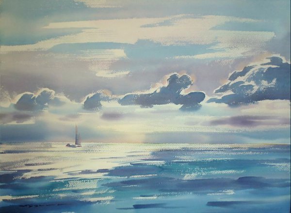 Небо акварель