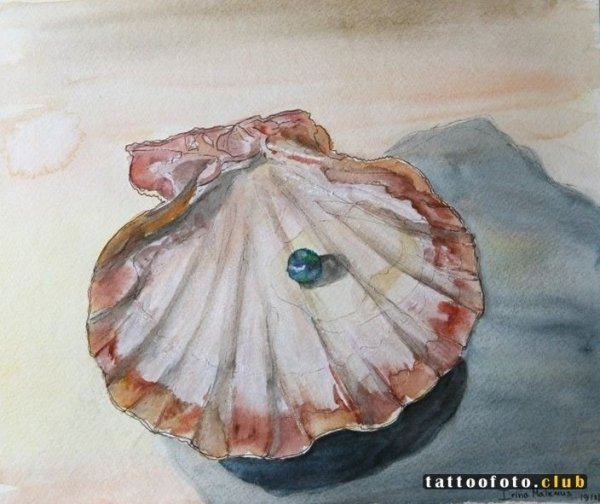 Жемчужина гуашью