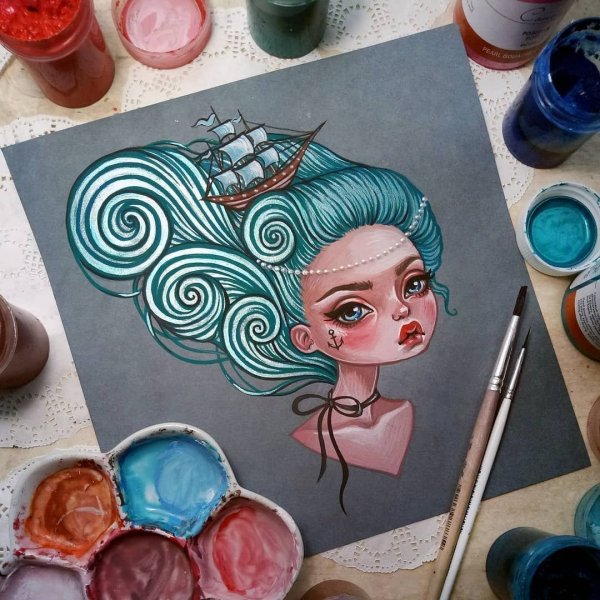 Скетчбук красками