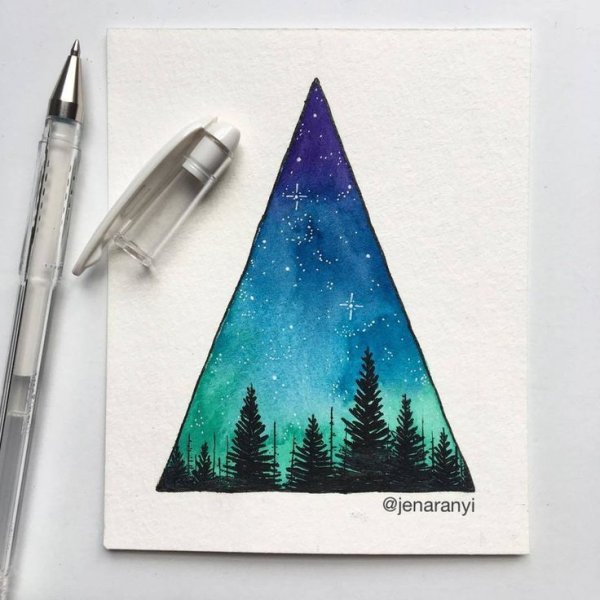 Идеи для рисования акварелью легкие