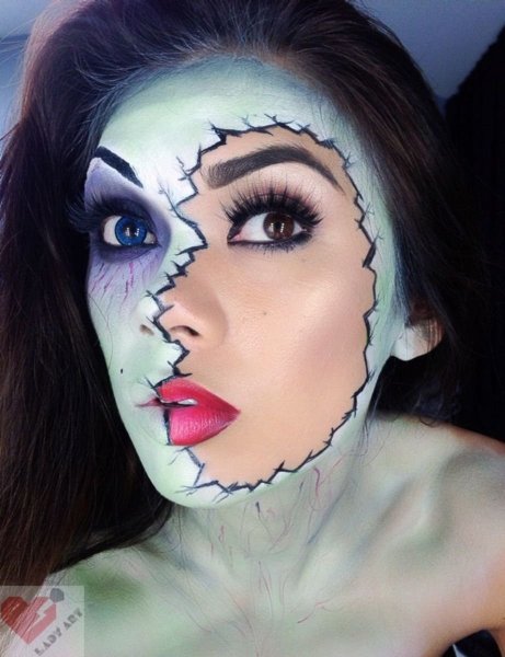 Маска для Хэллоуина макияж
