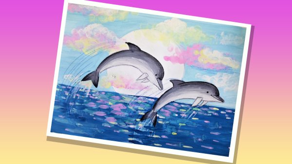 Рисование дельфина в старшей группе