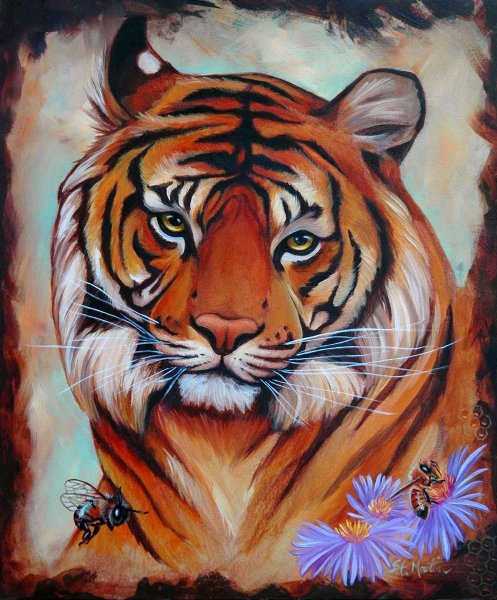 Тигр рисунок Графика