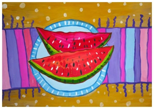 Декоративное рисование овощи