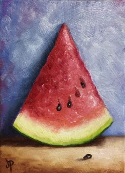 Фрукты масляной пастелью