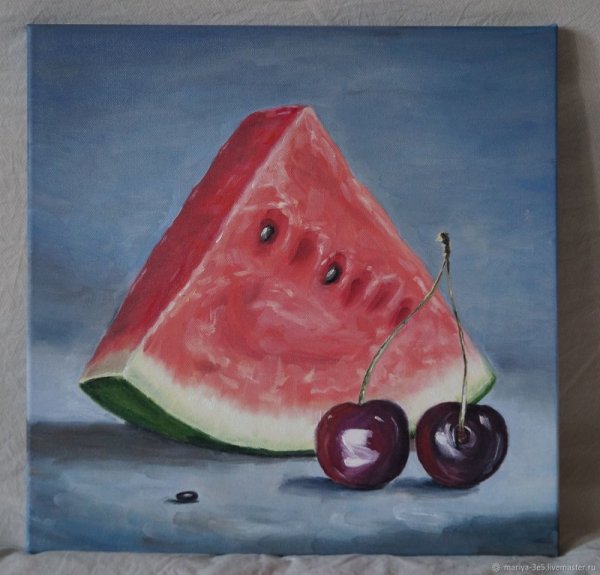 Арбуз картина маслом