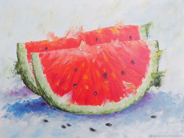 Арбуз картина маслом