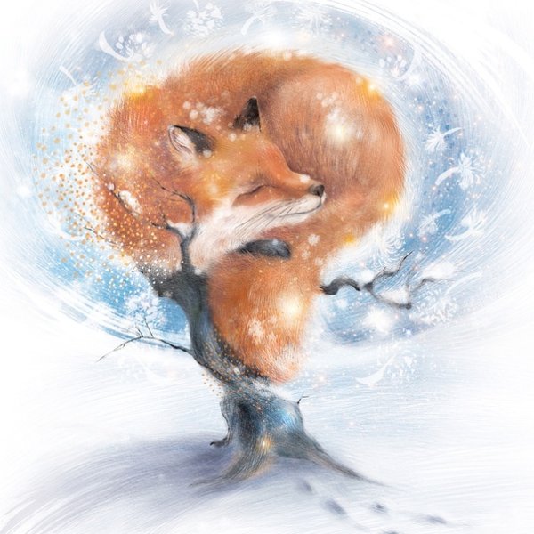 Сказочная Лисичка на снегу