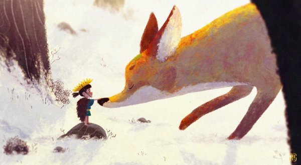 Зимняя Лисичка арт