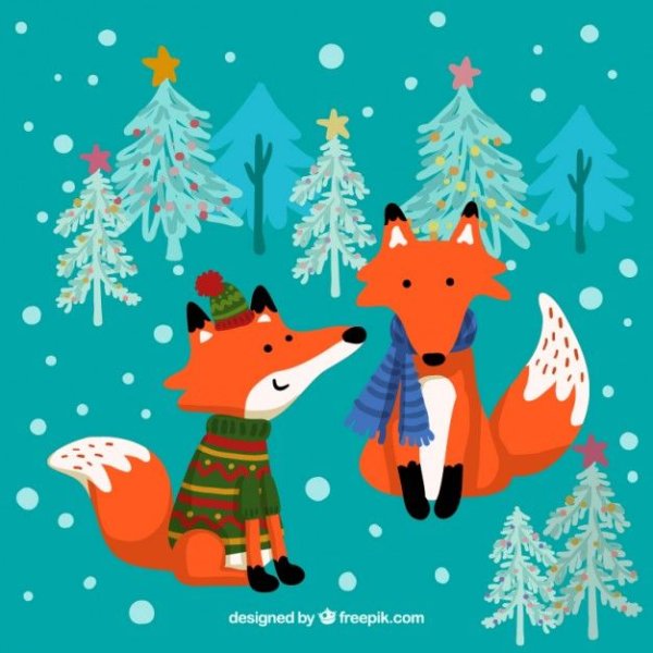 Новогодняя лиса
