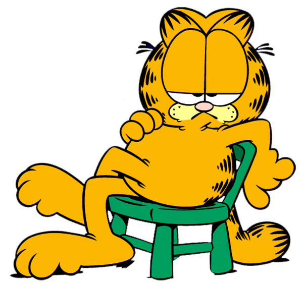 Гарфилд испуганный