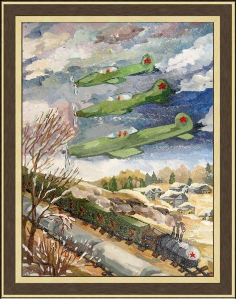 Рисунки на военную тему гуашью