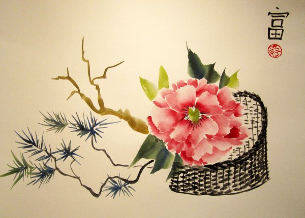 Икебана рисунок