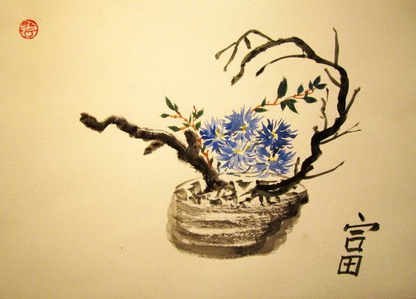 Икебана рисунок