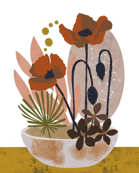 Икебана рисунок