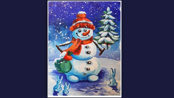 Рисование снеговика