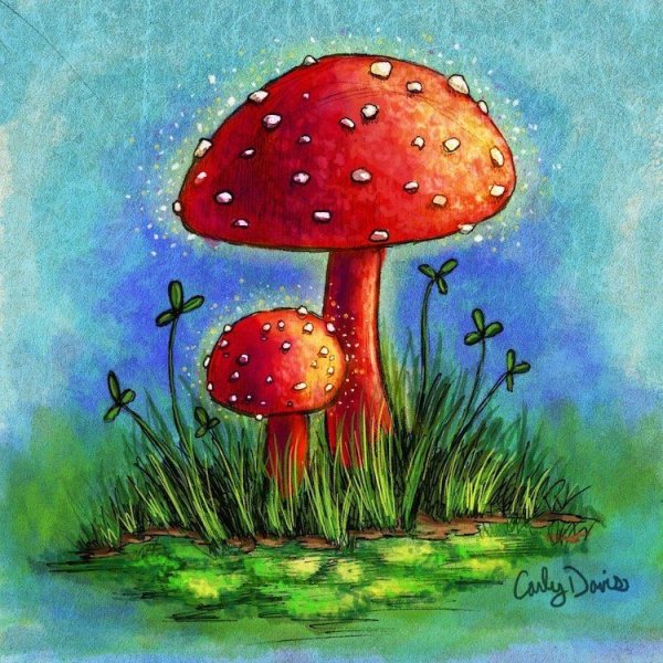 Рисование мухомор