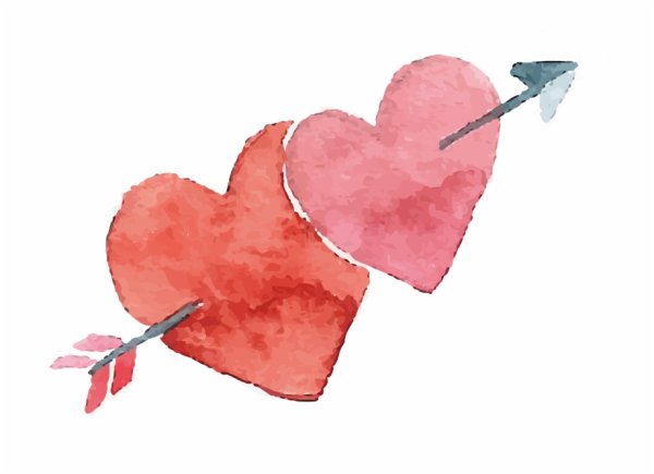 Акварельное сердце