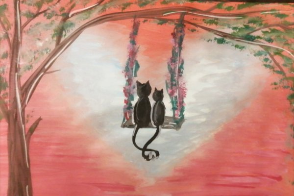 Правополушарное рисование качели