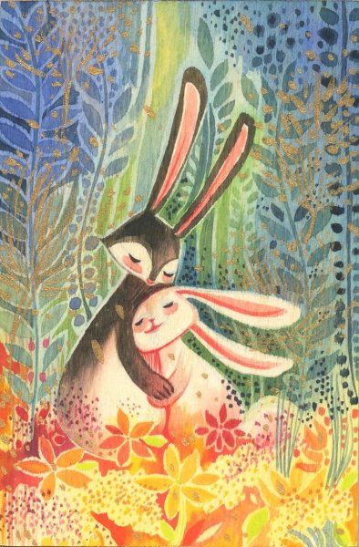 Заяц гуашью