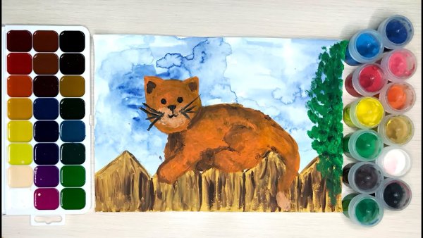 Рисунки гуашью