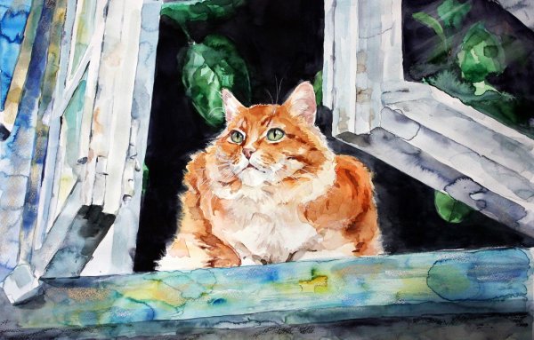 Коты живопись Мария Чепелева