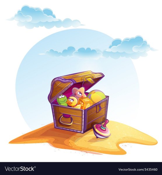 Сундучок детский вектор
