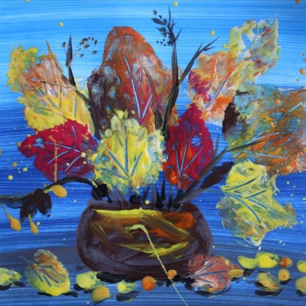 Букеты осени( нетрадиционные техники)