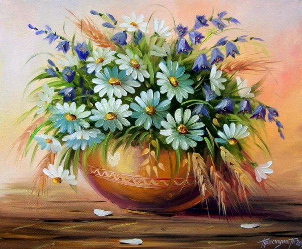 Тарас приступа картины цветов