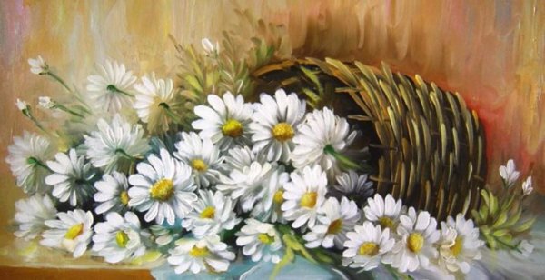 Лютики ромашки рисунок