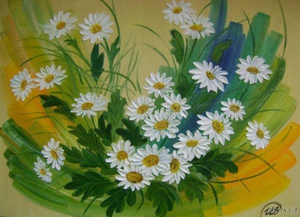 Ромашки в правополушарном рисовании