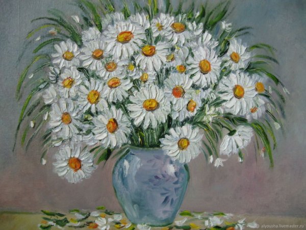 Ромашки в вазе