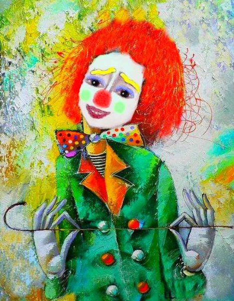 Портрет веселого клоуна