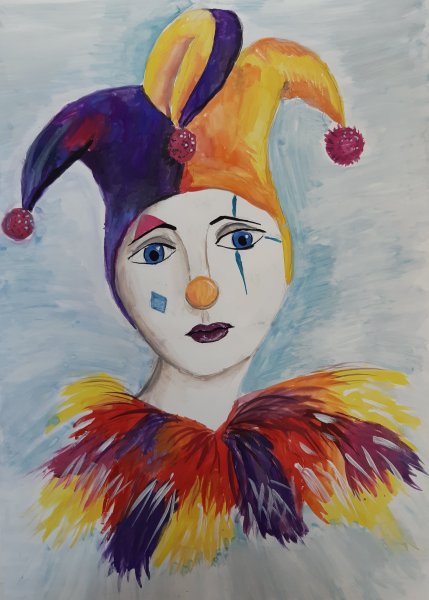 Портрет клоуна для рисования