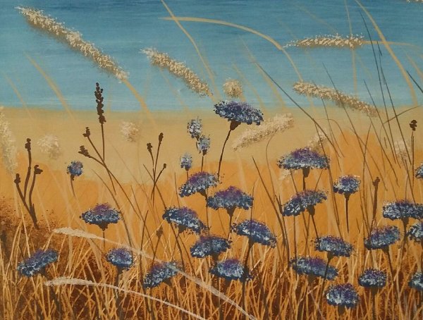 Картина Лидии Ивановой "во ржи"