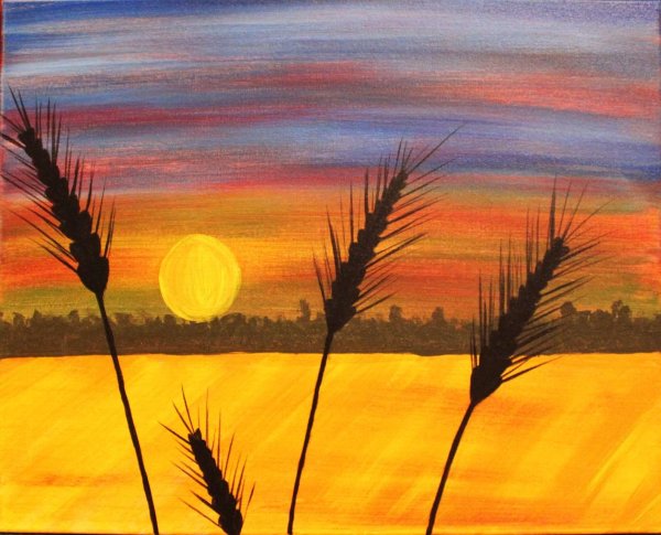 Поле гуашью